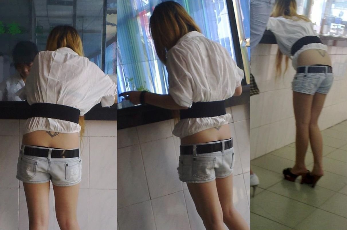 【エロ画像】冷たそうだから暖めたら礼を期待ｗ半ケツ上等のローライズ女子たちｗｗｗ