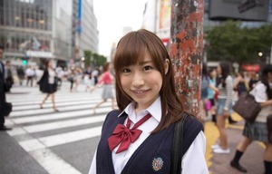 【エロ画像】笑顔キュートな渋谷系低身長JKが隠れ巨乳＆美尻でエロいwww酒井ももか画像！