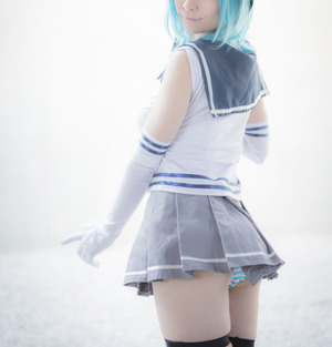 【エロ画像】尻コキ尻射が捗るコスプレイヤーのエロい尻！縞パン成分多めで！